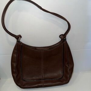 Fossil Dark Brown Leather Shoulder Bag